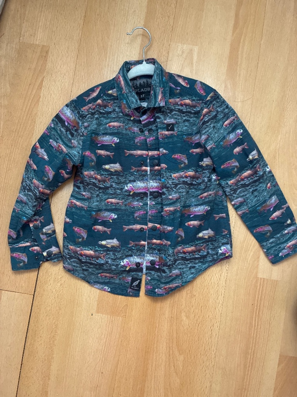 Pladra Outdoors 3T Snap Fish Print Shirt